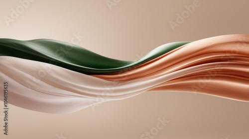 Fototapeta Naklejka Na Ścianę i Meble -  Flowing Fabric In Three Hues