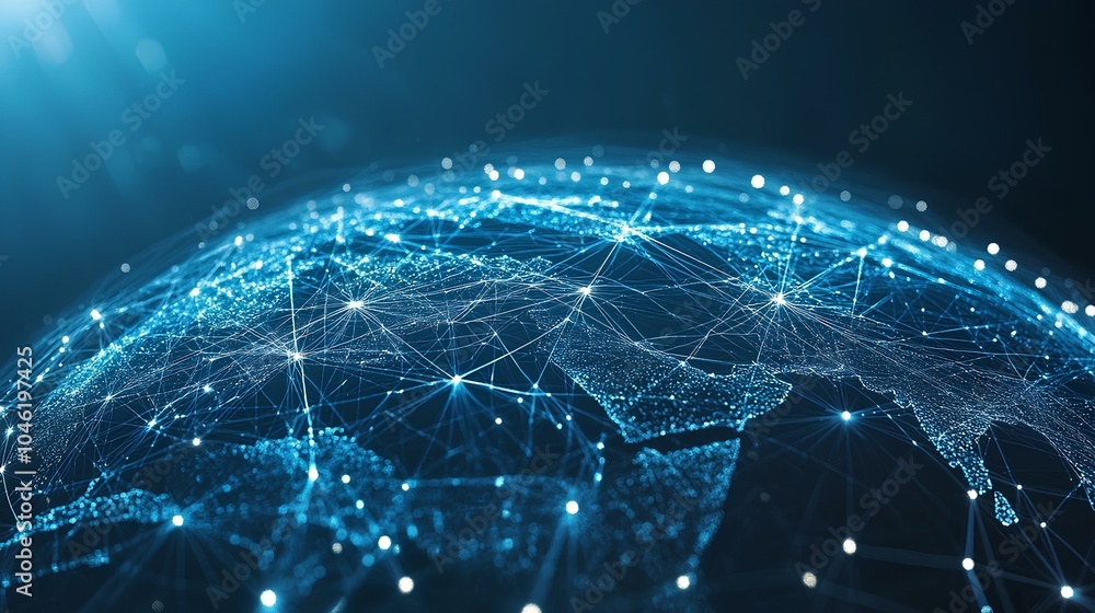 A glowing digital globe interconnected by luminous lines, representing advanced technology and global communication. A glowing digital globe interconnected by luminous lines, representing advanced technology and global communication.