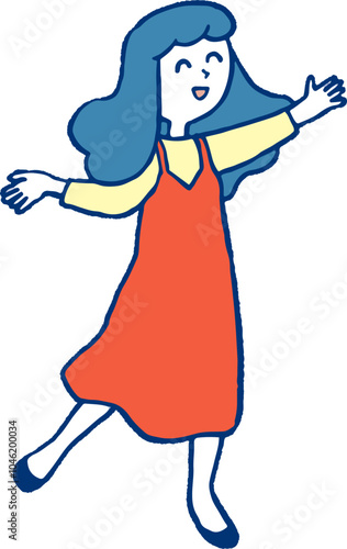 踊る女性