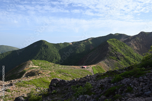 Climbing mountain ridge, Nasu, Tochigi, Japan