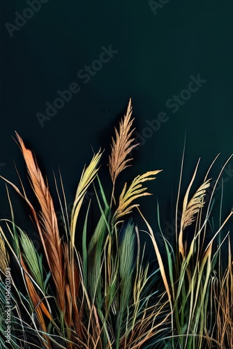 the AI Image Generator, Blooming pampa grass with dramatic