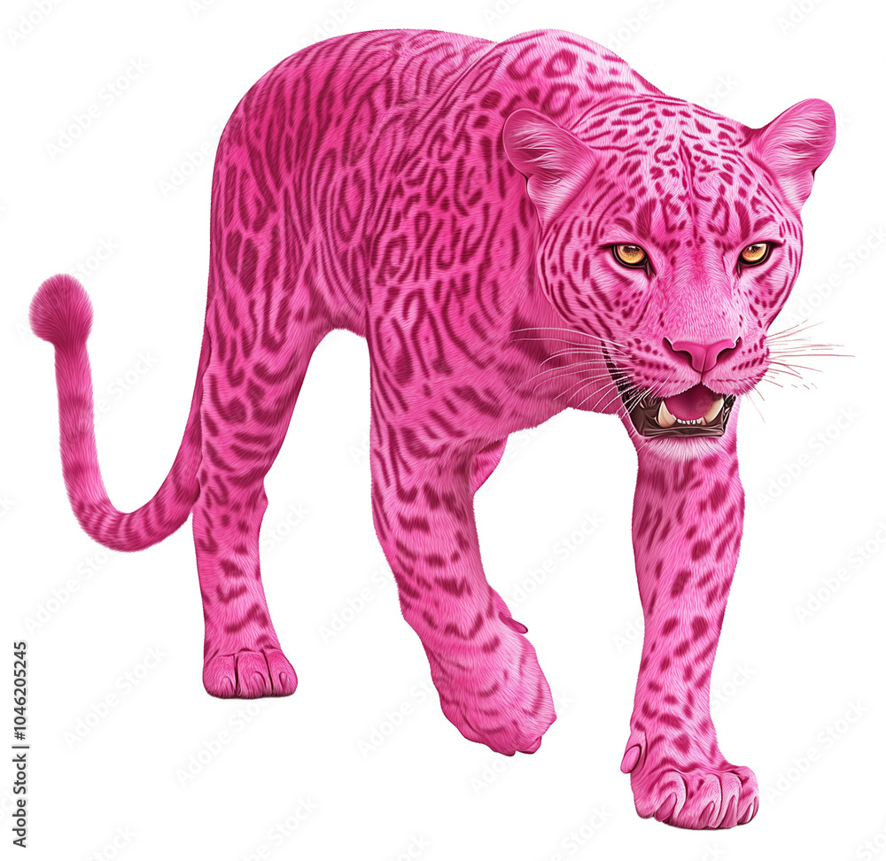 Fototapeta premium pink panther isolated on transparent background