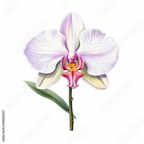 the AI Image Generator, Beautiful orchid flowers with white background,