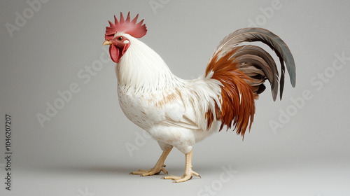 Proud Rooster: A majestic w...