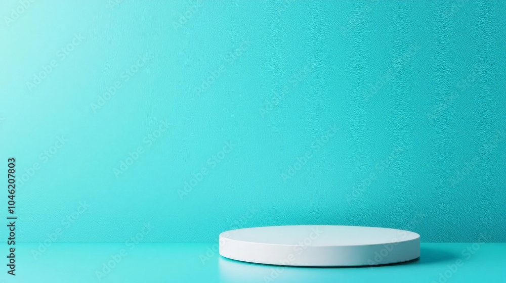 white podium with geometric shadows on blue background Mock up stand for product presentation Minimal concept 3D rendering white podium with geometric shadows on blue background Mock up stand for product presentation Minimal concept 3D rendering
