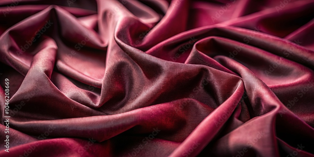 The Smooth, Rich Drape of a Deep Burgundy Fabric, Its Surface Glimmering With Subtle Shimmer The Smooth, Rich Drape of a Deep Burgundy Fabric, Its Surface Glimmering With Subtle Shimmer