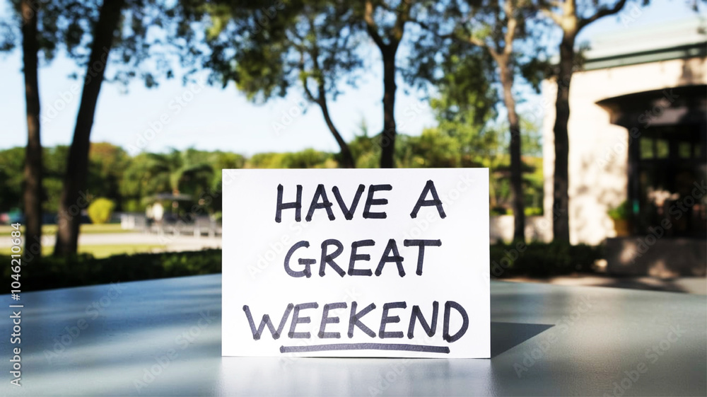 Obraz premium Have a Great Weekend, gift