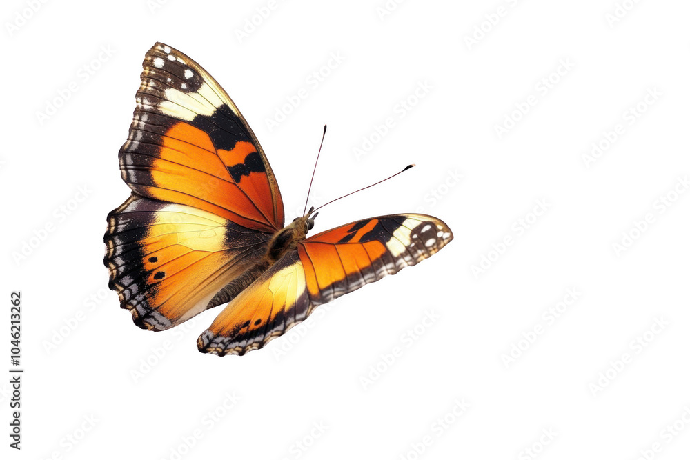 Obraz premium Orange and Black Butterfly with White Spots