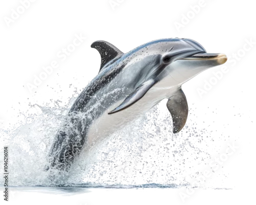 Obraz dolphin jumping out of the sea on transparent background