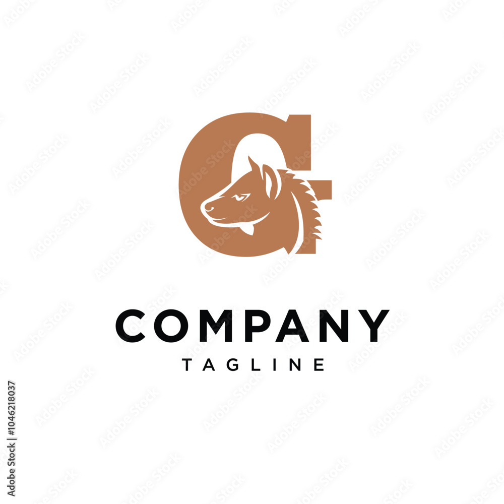 Obraz premium Letter G Hyena Logo Icon Vector