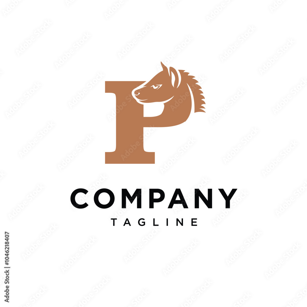 Letter P Hyena Logo Icon Vector Letter P Hyena Logo Icon Vector