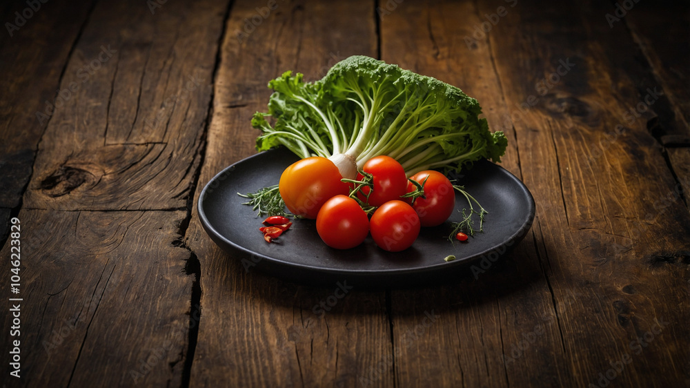 Fresh vegetables on wood table Fresh vegetables on wood table