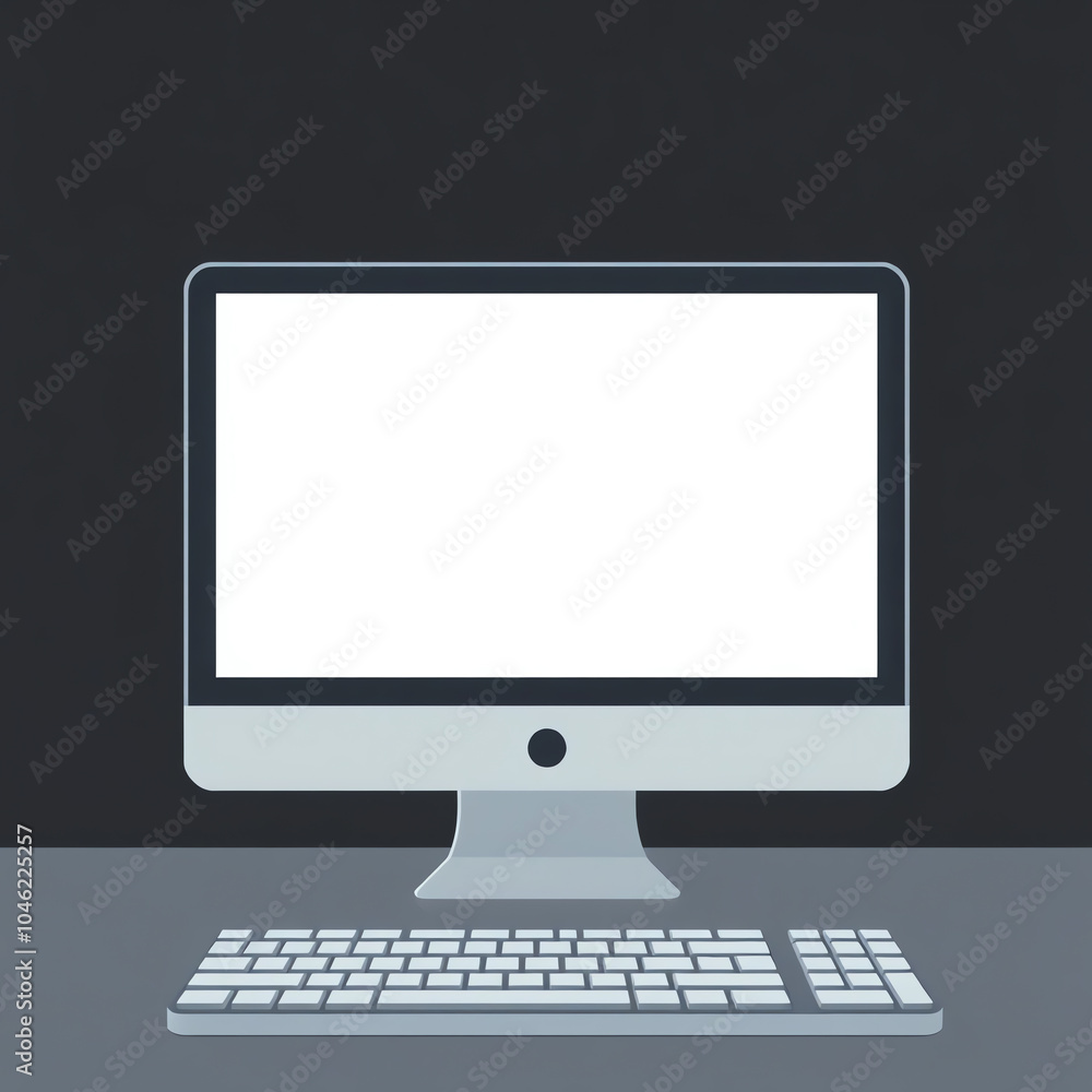 illustration a blank sign monitor screen copy space and keyboard illustration a blank sign monitor screen copy space and keyboard