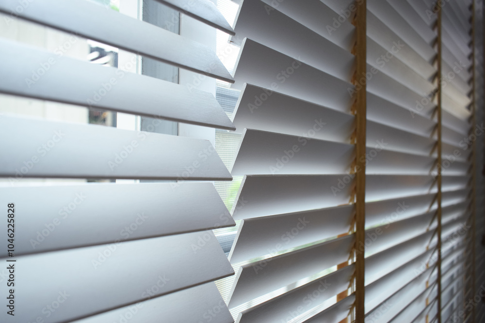 white window blinds in home, object for decorate interior of house white window blinds in home, object for decorate interior of house