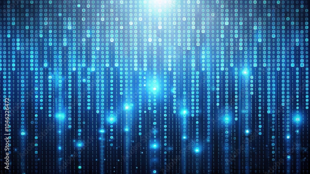 Naklejka premium Binary code background made up of ones and zeros, with a background, technology, data, coding, computer