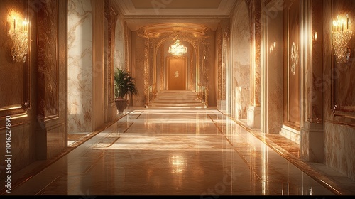 Grand Hallway in a Luxurious Mansion