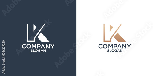 letter k abstract monogram logo design vector