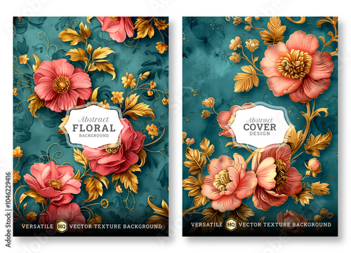 Abstract flyer template, elegant flower design business brochure template, wedding invitation template, universal background, versatile vector background, creative brochure template, invitation art