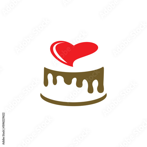 love cake logo , birthday logo