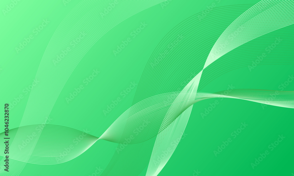 green light lines wave curves with smooth gradient abstract background green light lines wave curves with smooth gradient abstract background