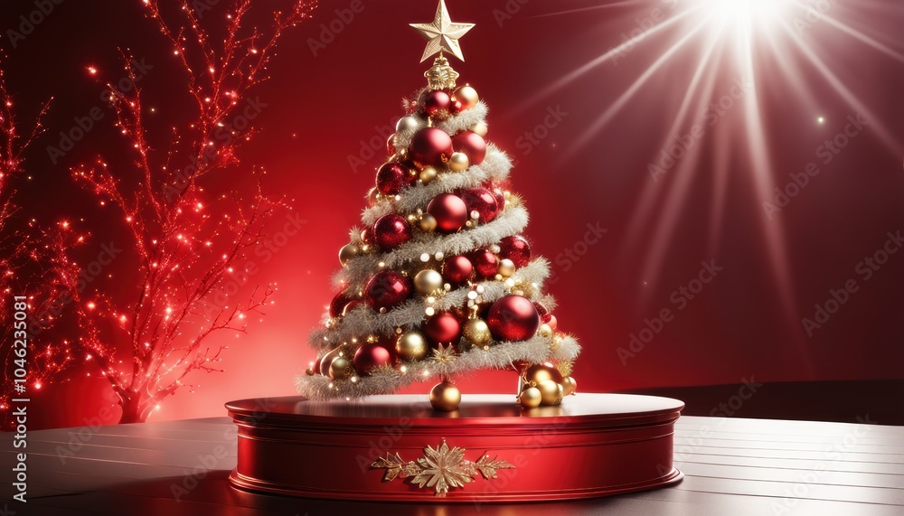 custom made wallpaper toronto digitalChristmas tree fir with baubles