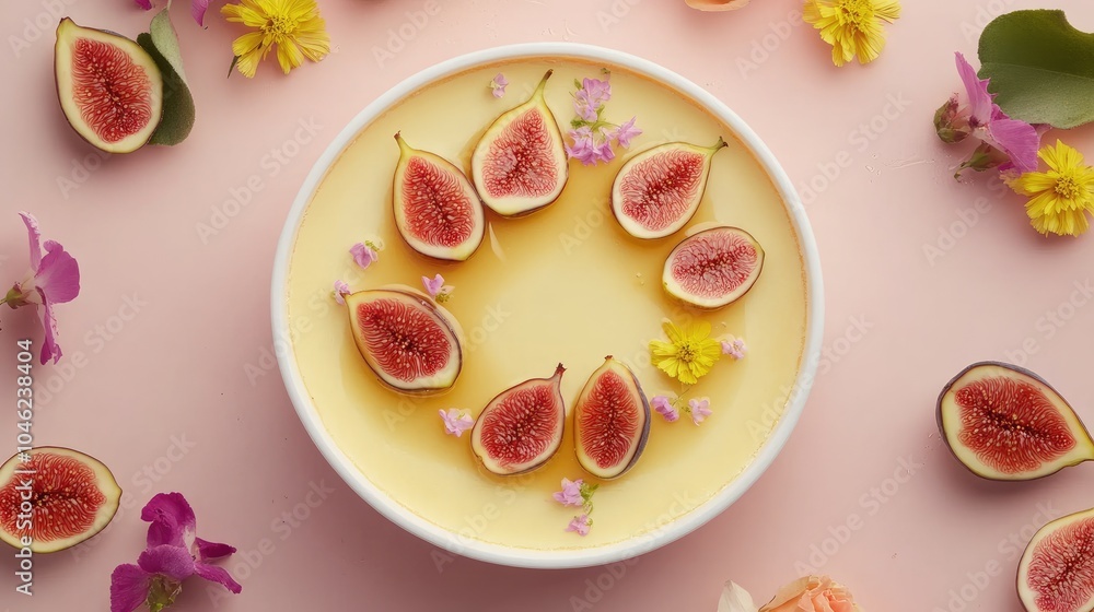Fresh Figs in Creamy Dessert Arrangement Fresh Figs in Creamy Dessert Arrangement