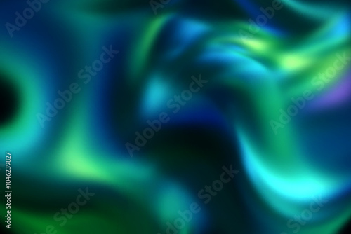 Swirling teal and green abstract background with fluid, organic shapes