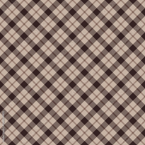 Coffee House Plaid Check Seamless Pattern - Cute plaid check repeating pattern design