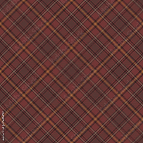 Coffee House Plaid Check Seamless Pattern - Cute plaid check repeating pattern design