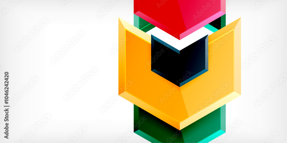 Vector 3d arrow techno design template Vector 3d arrow techno design template