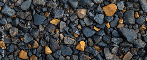 Wallpaper Mural Small black and gold stones background
 Torontodigital.ca