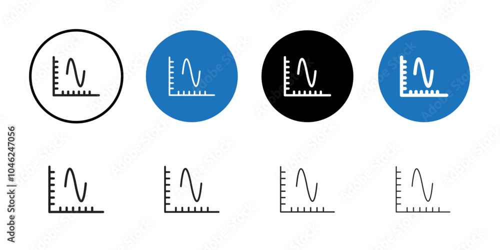 Chart icon Black line art vector logo set Chart icon Black line art vector logo set
