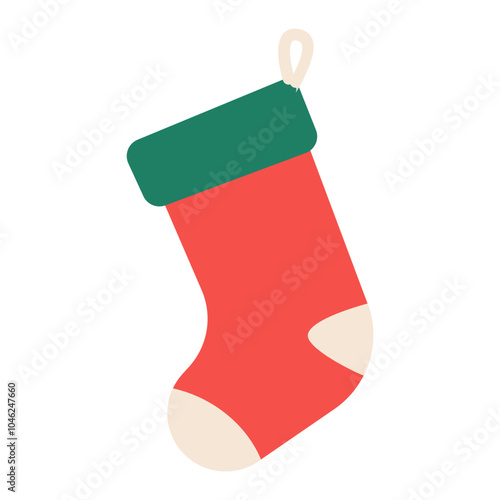 flat cute christmas sock