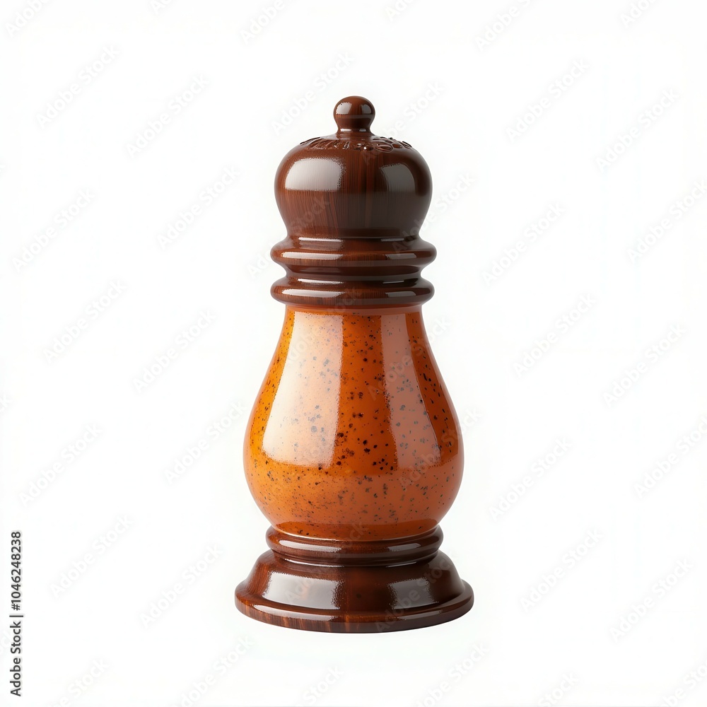 Wooden salt shaker, white isolate background Wooden salt shaker, white isolate background
