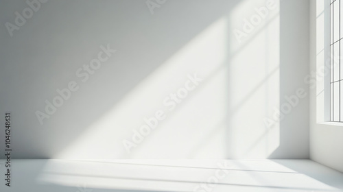 White minimalist background with an isolated product, professional studio lighting, sharp and precise