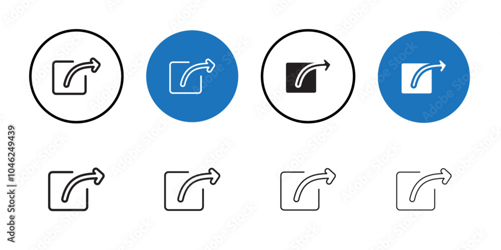 External link icon Black line art vector logo set External link icon Black line art vector logo set