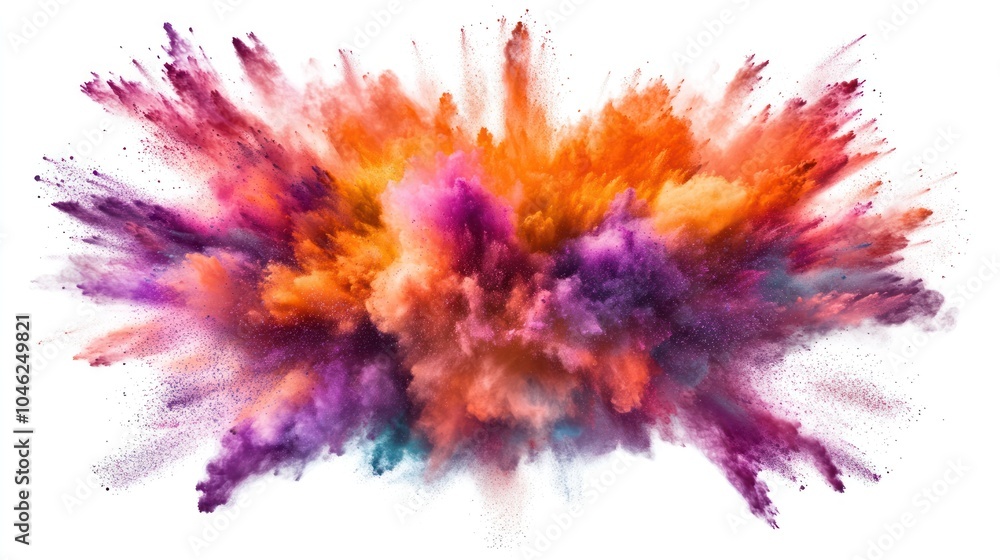 A vibrant explosion of color resembling a cloud of pigments or powder. A vibrant explosion of color resembling a cloud of pigments or powder.