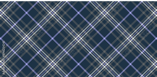 Vector checkered pattern. Tartan, textured seamless twill for flannel shirts, duvet covers, other autumn winter textile mills. Vector Format