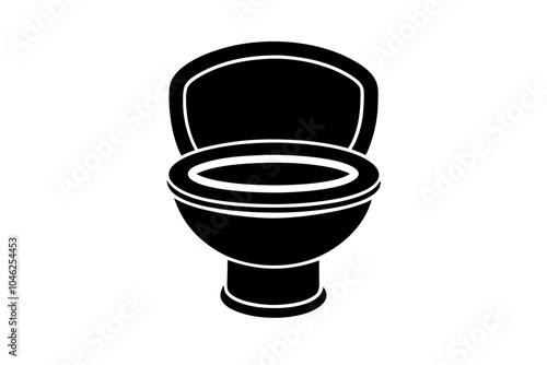 Toilet line  bowl sanitaryware vector bathroom