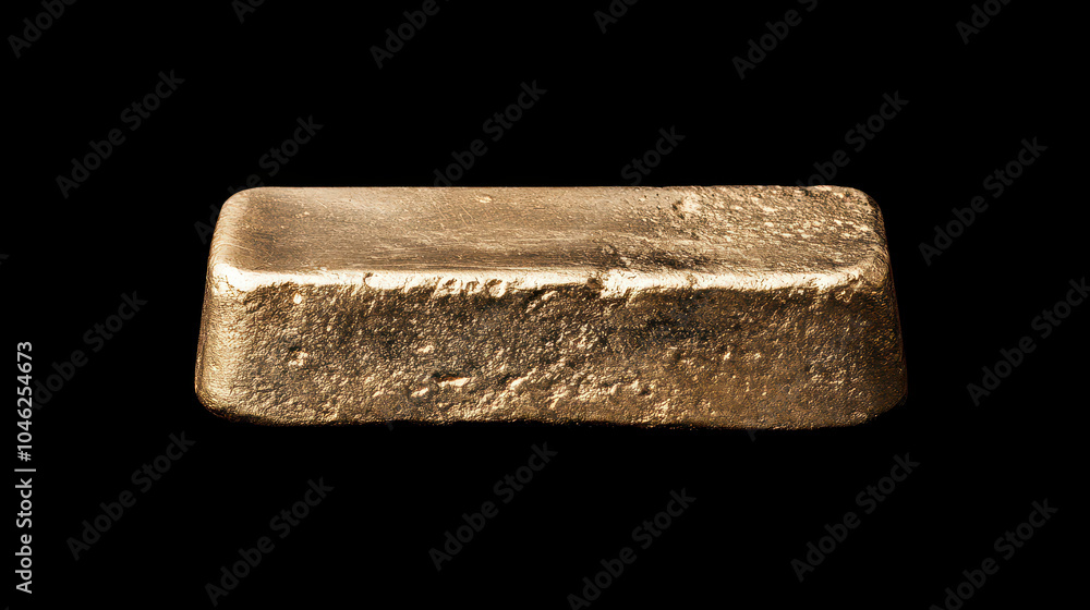 plain gold bar with smooth surface, showcasing its shiny texture against clean black background, evokes sense of luxury and wealth plain gold bar with smooth surface, showcasing its shiny texture against clean black background, evokes sense of luxury and wealth