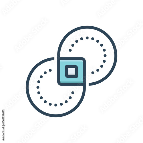 Color illustration icon for logo