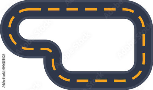 Winding road is marking the way forward in this simple illustration