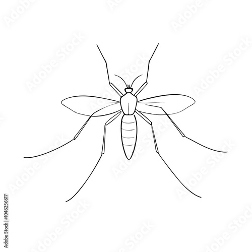 Mosquito icon outline style vector 