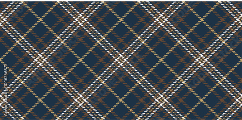 Vector checkered pattern. Tartan, textured seamless twill for flannel shirts, duvet covers, other autumn winter textile mills. Vector Format