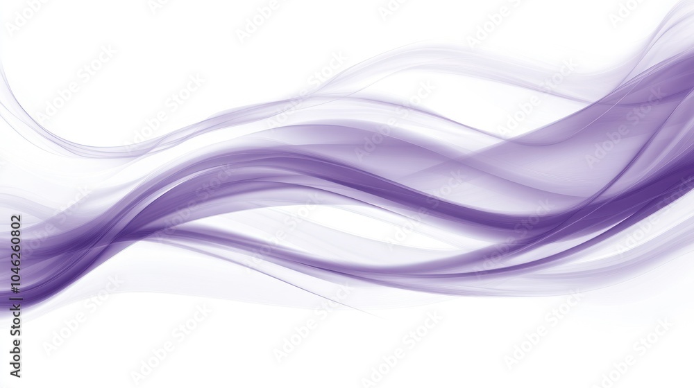 Naklejka premium A smooth, flowing abstract design in shades of purple, evoking elegance and tranquility.