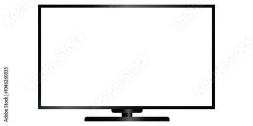 modern led tv with blank screen