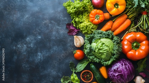 Healthy vegetarian meal featuring fresh organic salad ingredients