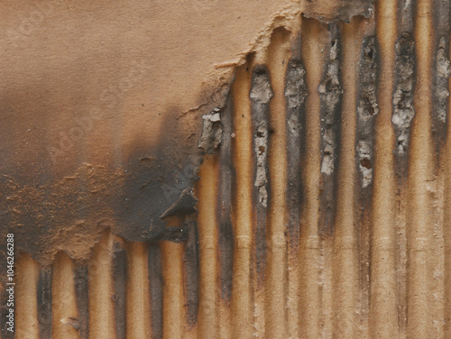 Burning Cardboard Texture Background