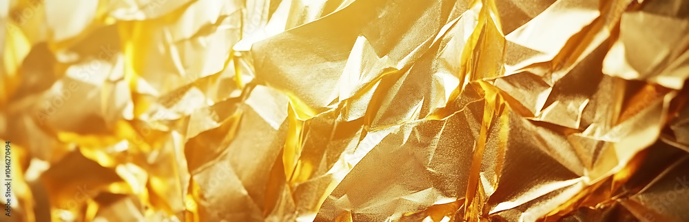 Shiny yellowgold leaf foil texture radiating a luxurious golden glow often used in holiday or artistic decorations. created with Generative AI technology Shiny yellowgold leaf foil texture radiating a luxurious golden glow often used in holiday or artistic decorations. created with Generative AI technology