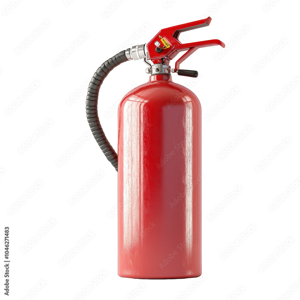Obraz premium Realistic 3D Fire Extinguisher Design Isolated on White